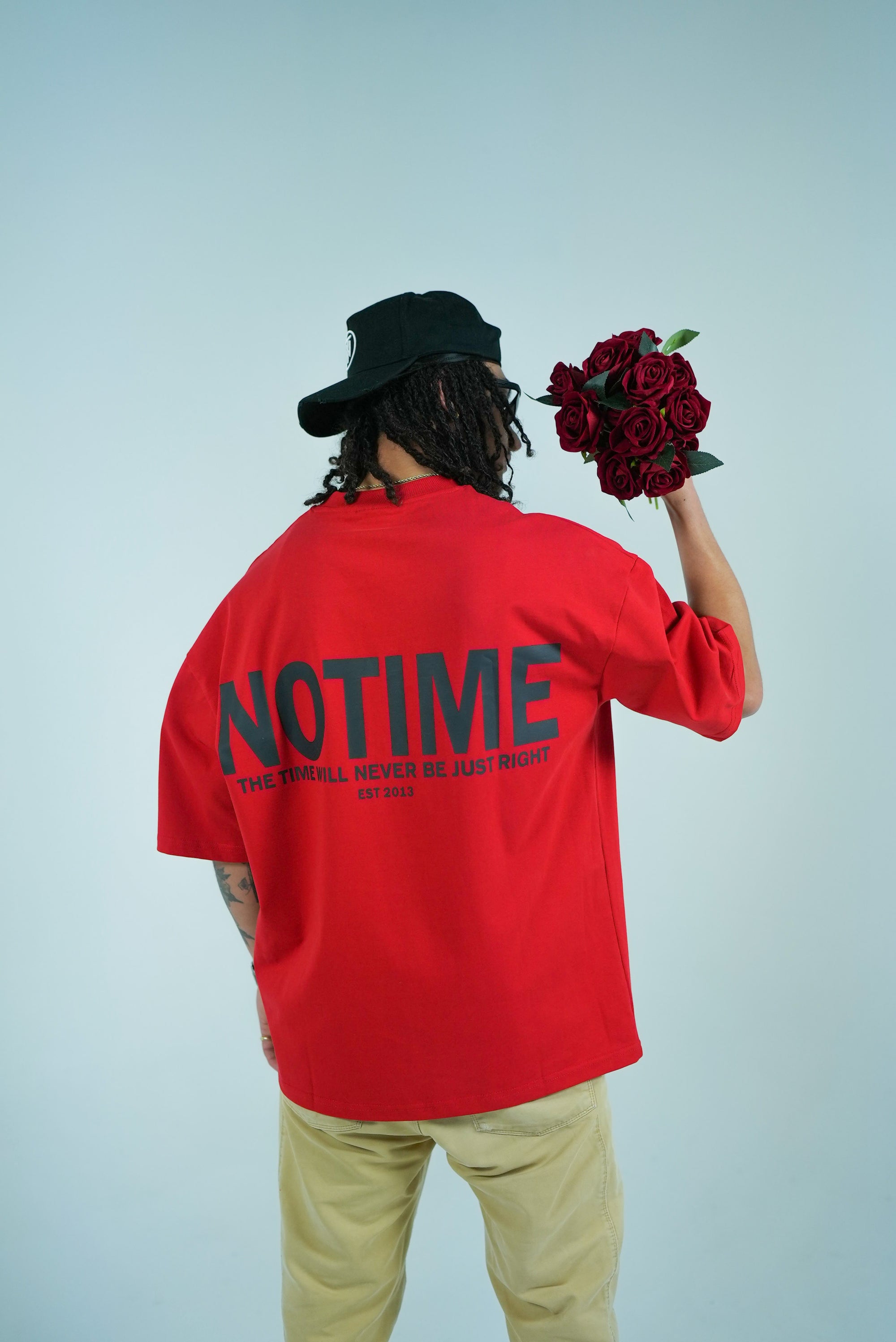 Deep Red Classic Oversized T-shirt