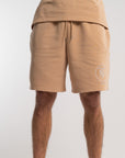 Sand Beige Embroidered Shorts